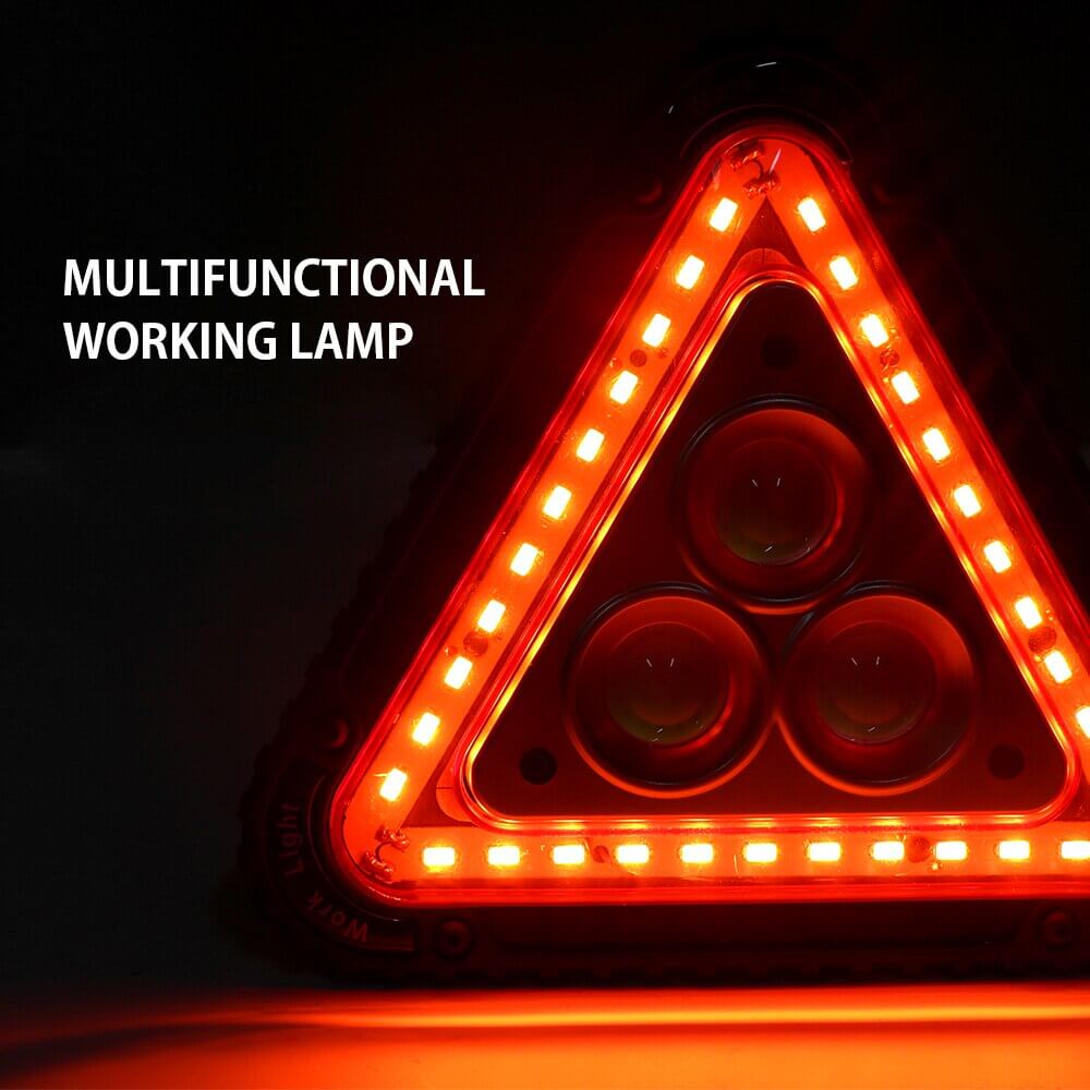 Portable Rechargeable LED Tripod Safety Alert Multifunction Work Light