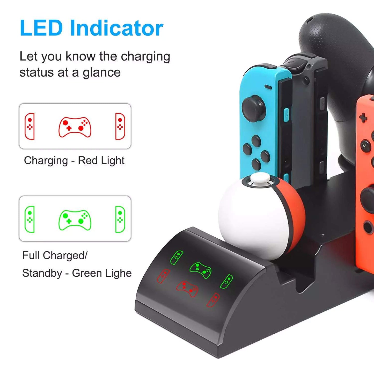 Charging Dock and Multi-Function Organizer for Nintendo Switch